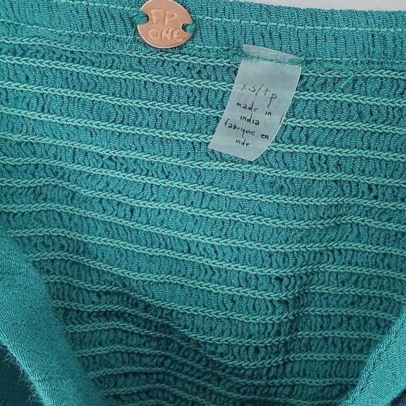 FREE PEOPLE one Palermo Top Emrald Green Women's Size XS - Picture 8 of 9